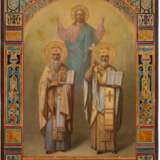 A LARGE ICON SHOWING STS. CYRIL AND METHODIUS - photo 1