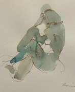 Overview. Serhiy Reznichenko, Watercolor Nude Sketch, 21st Century