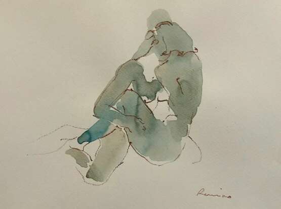 Serhiy Reznichenko Watercolor Nude Sketch 21st Century Paper 21th century - photo 1