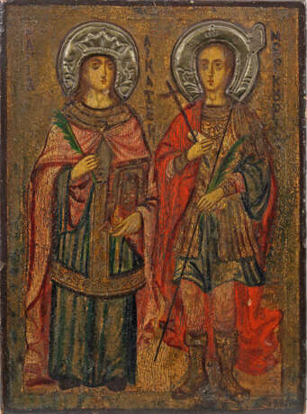 Ikone mit zwei Heiligen - photo 1