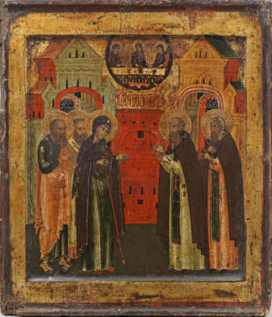 Ikone "Erscheinung der Gottesmutter vor dem Hl. Sergius - фото 1