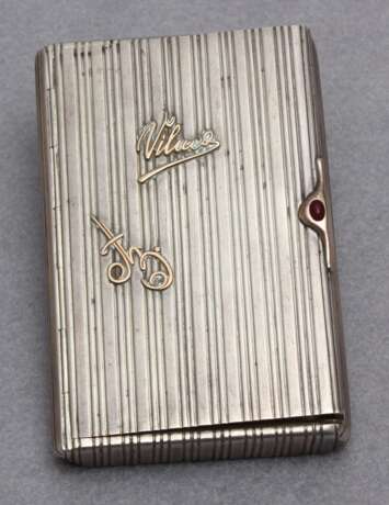 Silver cigarette holder with gold inlays Silver Other style Early 20th century - photo 9