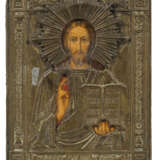 Kleine Oklad-Ikone "Christus Pantokrator" - фото 1