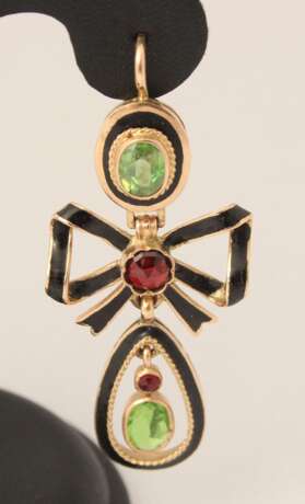 Gold earrings with enamel Gold Early 19th century - photo 4