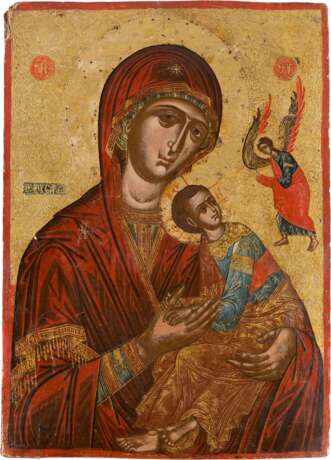 AN IMPORTANT AND MONUMENTAL ICON SHOWING THE MOTHER OF GOD OF THE PASSION (STRASTNAYA) - фото 1