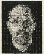 Офорт. Chuck Close. Self-Portrait