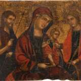 AN ICON SHOWING THE MOTHER OF GOD HOLDING CHRIST, THE MYSTICAL BETROTHAL OF ST. CATHERINE AND ST. JOHN THE BAPTIST - Foto 1