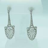 Boucles d&amp;39;oreilles en platine avec 56 diamants naturels 21th century - Foto 4