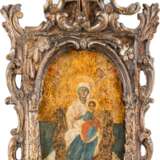 AN ICON SHOWING THE ENTHRONED MOTHER OF GOD - фото 1