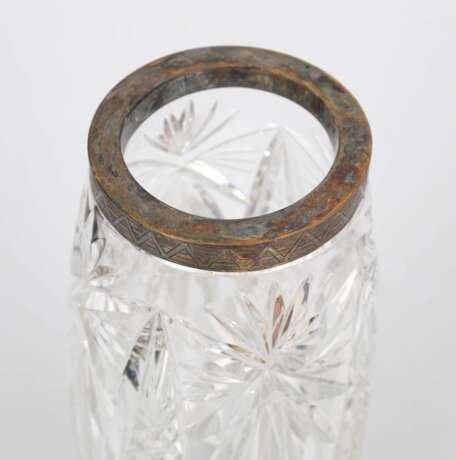 Vase en cristal avec finition argent&eacute;e Crystal Early 20th century - photo 2