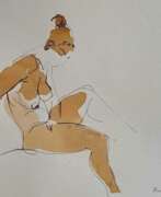 Product catalog. Serhiy Reznichenko, Watercolor Nude Sketch, 21st Century