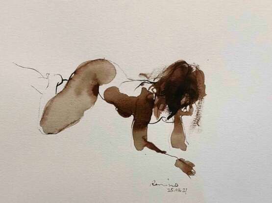 Serhiy Reznichenko Watercolor Nude Sketch 21st Century Paper 21th century - photo 1