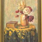 Nature morte aux fleurs et au livre Early 20th century - Foto 1