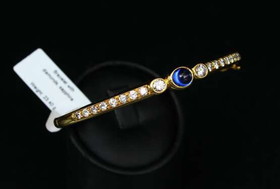 Gold bracelet with diamonds and sapphires Gold Other style 21th century - photo 4