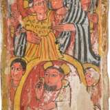 A FRAGMENT OF A COPTIC TRIPTYCH SHOWING THE MOTHER OF GOD AND SELECTED SAINTS - photo 1