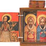 A COPTIC DOUBLE-SIDED PENDANT ICON SHOWING THE MOTHER OF GOD AND SELECTED SAINTS - Foto 4