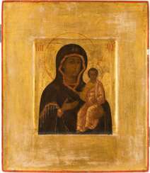 AN ICON SHOWING THE SMOLENSKAYA MOTHER OF GOD
