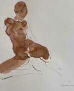 Overview. Serhiy Reznichenko, Watercolor Nude Sketch, 21st Century