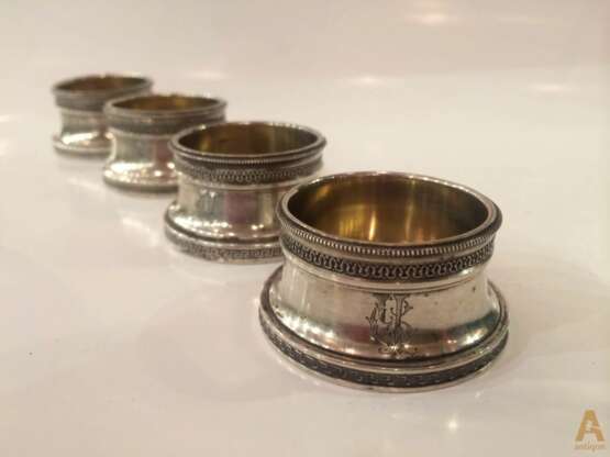 Russian silver salt shakers by Kurlyukov. Gilding Early 20th century - photo 2