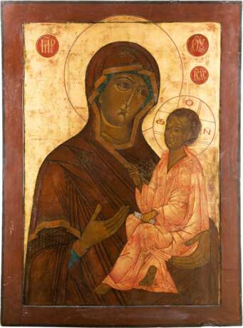 A MONUMENTAL ICON SHOWING THE TIKHVINSKAYA MOTHER OF GOD FROM A CHURCH ICONOSTASIS - photo 1