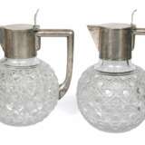 Carafes en cristal avec finition argent&eacute;e (2 pi&egrave;ces) Crystal Early 20th century - photo 1