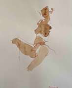 Overview. Serhiy Reznichenko, Watercolor Nude Sketch, 21st Century