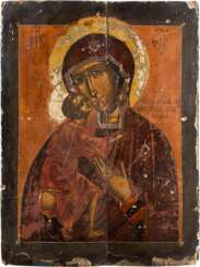 A LARGE ICON SHOWING THE FEODOROVSKAYA MOTHER OF GOD