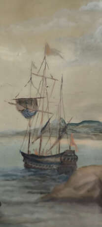 Antike Ölgemlde Niederlande um 1890 Unknown artist holz Ölmalerei Impressionism maritime The Netherlands Art Deko 1880 - photo 5