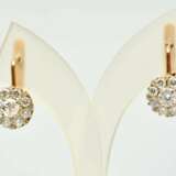 Gold earrings with diamonds Gold Other style Mid-20th century - photo 1