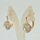 Gold earrings with diamonds Gold Other style Mid-20th century - photo 2