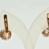 Gold earrings with diamonds Gold Other style Mid-20th century - photo 3