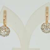 Gold earrings with diamonds Gold Other style Mid-20th century - photo 4