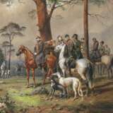 M.A. Zichy. Watercolor. Horse hunting of Alexander II near St. Petersburg. watercolor realism Mid-19th century - photo 3