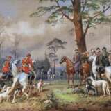 M.A. Zichy. Watercolor. Horse hunting of Alexander II near St. Petersburg. watercolor realism Mid-19th century - photo 6