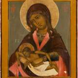 A RARE ICON SHOWING THE MOTHER OF GOD LAMENTING OVER THE BODY OF CHRIST - photo 1