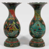 Paar große Cloisonné-Vasen von der Nagoya Company - Foto 1