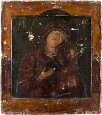 AN ICON OF THE TIKHVINSKAYA MOTHER OF GOD WITH SILVER-OKLAD - photo 2