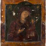 AN ICON OF THE TIKHVINSKAYA MOTHER OF GOD WITH SILVER-OKLAD - фото 2