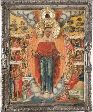 AN ICON SHOWING THE MOTHER OF GOD 'JOY TO ALL WHO GRIEVE' WITH BASMA - фото 1