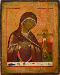 A DATED ICON SHOWING THE MOTHER OF GOD OF AKHTYRKA (AKHTYRSKAYA)