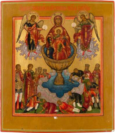 AN ICON SHOWING THE MOTHER OF GOD 'OF THE LIFE-GIVING SOURCE' - фото 1