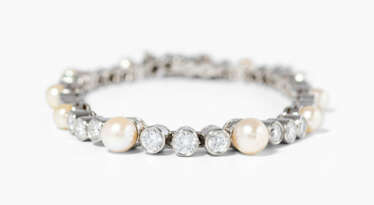 Perlen-Diamant-Bracelet