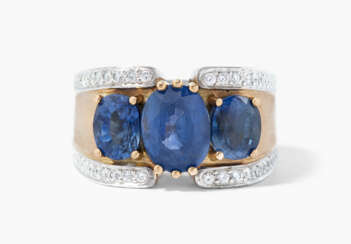 Saphir-Brillant-Ring