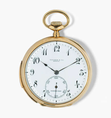 Touchon, Gold-Taschenuhr mit Minutenrepetition, um 1910 - фото 1