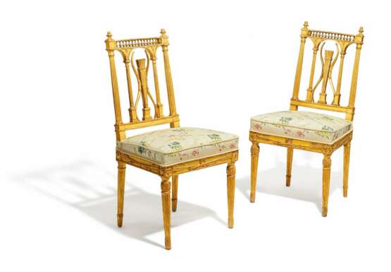 Paar Spätklassizismus Stühle - Foto 1