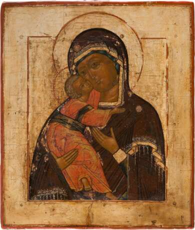 AN ICON OF THE MOTHER OF GOD OF VLADIMIR - Foto 1