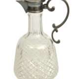 Carafe Art Nouveau en cristal avec finition argent&eacute;e 84e &eacute;preuve Kristall 19th century - Foto 1