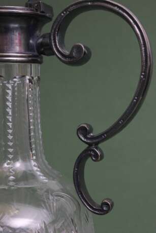 Carafe Art Nouveau en cristal avec finition argent&eacute;e 84e &eacute;preuve Kristall 19th century - Foto 9