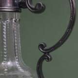 Carafe Art Nouveau en cristal avec finition argent&eacute;e 84e &eacute;preuve Kristall 19th century - Foto 9