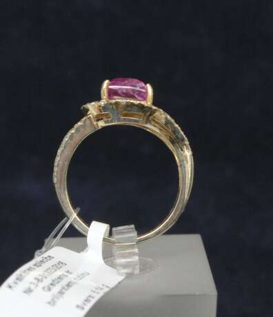 Bague en or blanc avec diamants et rubis Gold Other style 21th century - Foto 5